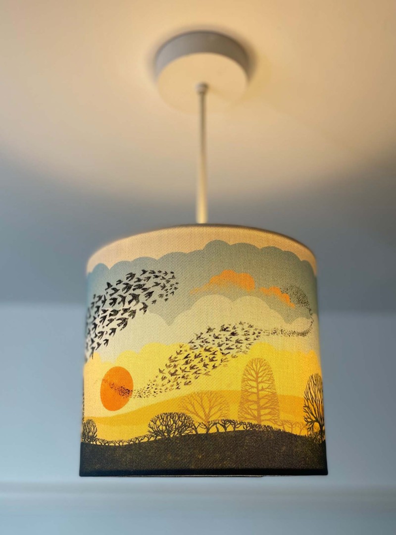 SECONDS - 20cm sunset murmuration lampshade for ceiling